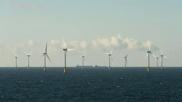 Parque eólico marítimo. 
