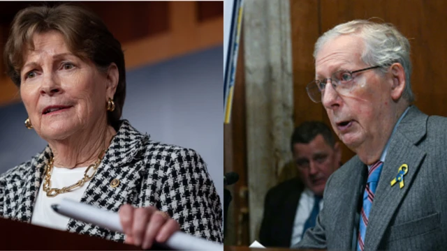 Сенатори Джин Шахін, демократка з Нью-Гемпшира, та Мітч МакКоннелл, республіканець з Кентуккі