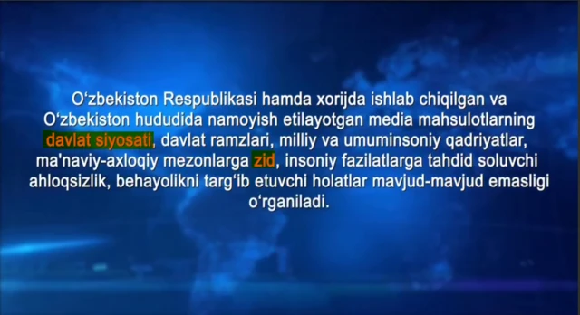 Давлат сиёсатига зид медиамаҳсулотлар қайчиланади