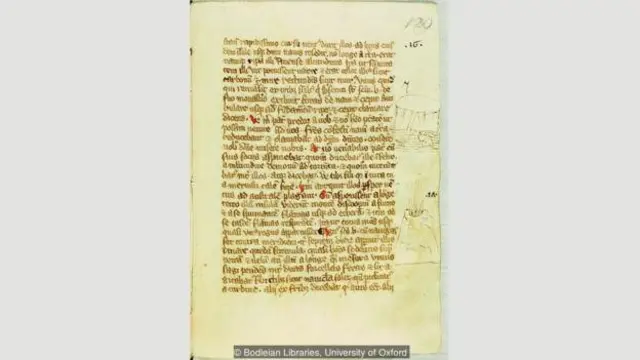 Sketsa terawal yang diketahui soal gunung api berasal dari abad 15, dari manuskrip Jerman, Perjalanan Santo Brendan.