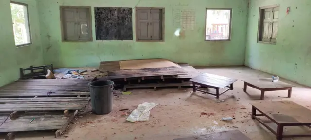 စစ်ကြောင်းထိုးခံရပြီးနောက် မြင်တွေ့ရတဲ့စာသင်ခန်း