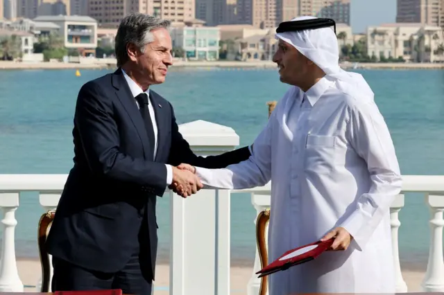 কাতার ও যুক্তরাষ্ট্রের পররাষ্ট্রমন্ত্রী