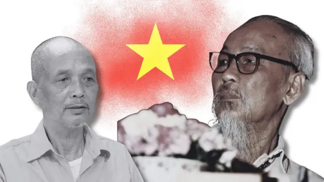hình ông Nam và Bác Hồ cạnh nhau