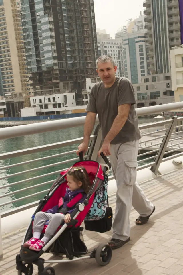 Vladimir Gaponenko with his daughter Polina.