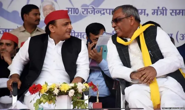 अखिलेश यादव और ओमप्रकाश राजभर