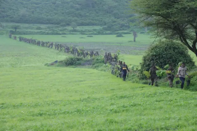 የመከላከያ ሠራዊት አባላት ችግኝ ሲተክሉ