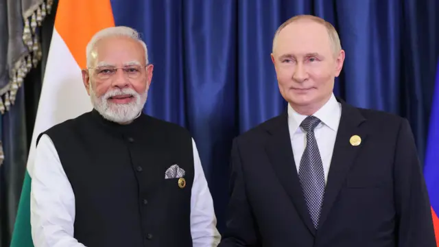 नरेंद्र मोदी और पुतिन 