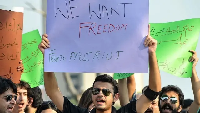 صحافیوں کا احتجاج