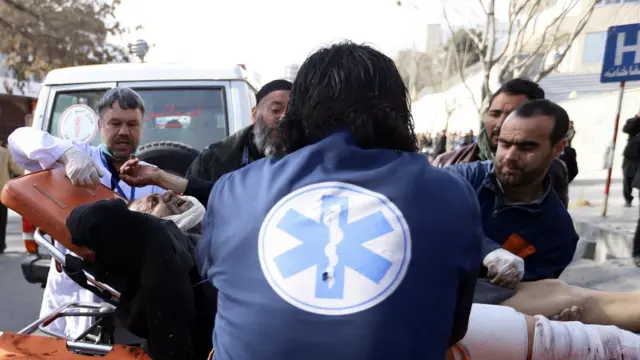 انفجار انتحاری آمبولانس در مرکز کابل