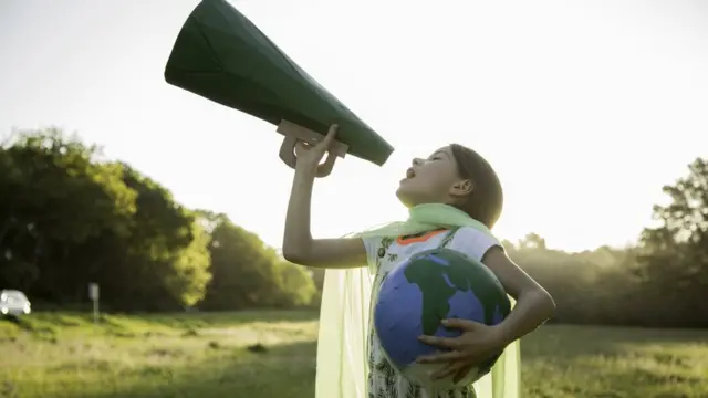 Niña activista contra el cambio climático