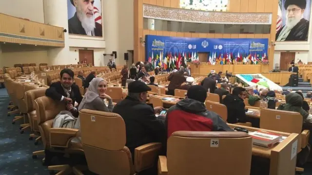 کاترین شکدم در یک همایش در تهران