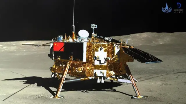 Imagem da sonda Chang'e 4 na Lua