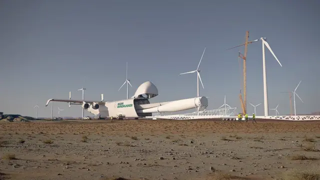 విండ్ టర్బైన్ల రవాణాకు విమానం