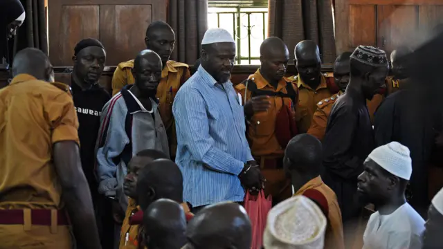 Le chef rebelle des Forces démocratiques alliées (ADF), Jamil Mukulu, lors de sa première comparution devant la Haute Cour d'Ouganda à Kampala, le 14 mai 2018.