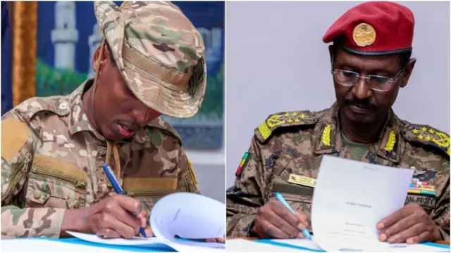 ሜጀር ጄኔራል ኦዳዋ ዩሱፍ ራጌ እና ፊልድ ማርሻል ብርሃኑ ጁላ 