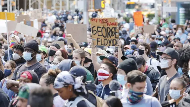 Protesta en Times Square, Nueva York.
