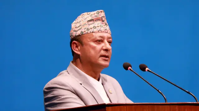 प्रतिनिधिसभाको बैठकमा बोल्दै ऊर्जामन्त्री दीपक खड्का 