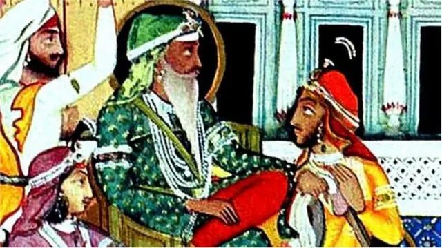 રણજીત સિંહના દરબારનું ચિત્ર