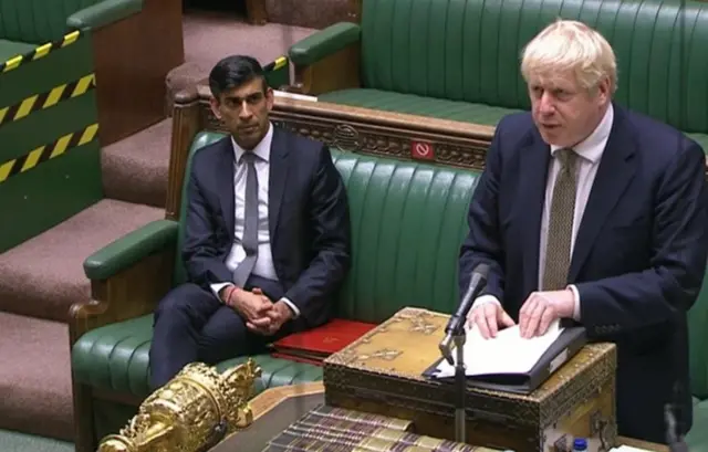 İngiltere Maliye Bakanı Rishi Sunak ve Başbakan Boris Johnson
