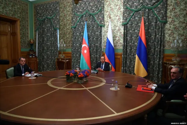 आर्मीनिया, अज़रबैजान और रूस के विदेश मंत्रियों की बैठक