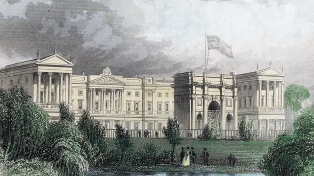 ภาพพระราชวังบักกิงแฮมในปี ค.ศ. 1840