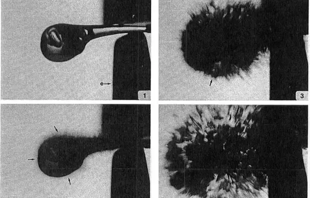 Fotografías de la explosión, estudio de 1994.