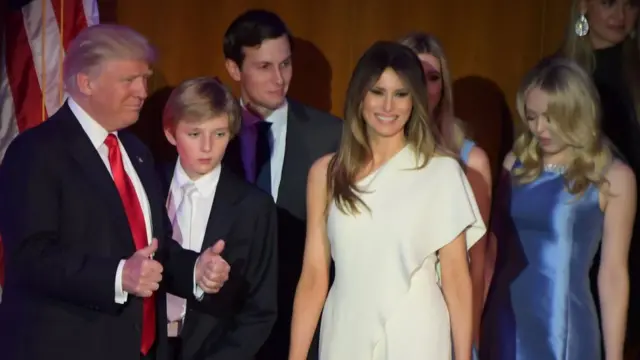 अपने परिवार के साथ डोनल्ड ट्रंप