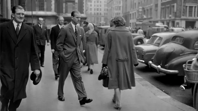 الأمير فيليب في زيارة مفاجئة لأحد الأسواق عام 1960