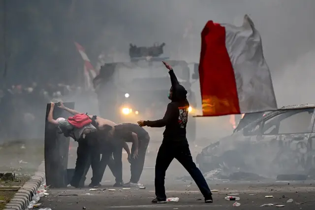Pengunjuk rasa di Mako Brimob Kwitang
