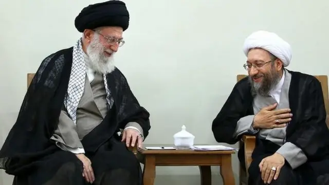 لاریجانی و آیت الله خامنه ای