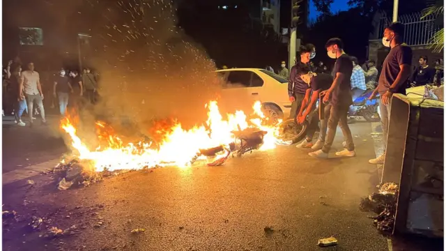 Protestas en Teherán.
