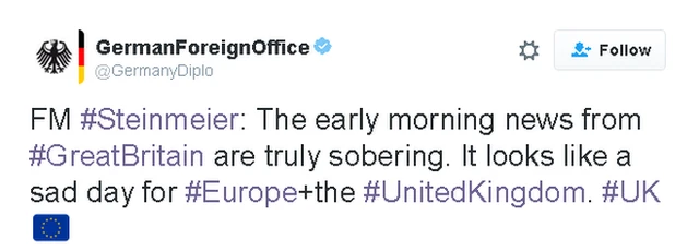 Tuit de Frank Walter Steinmeier