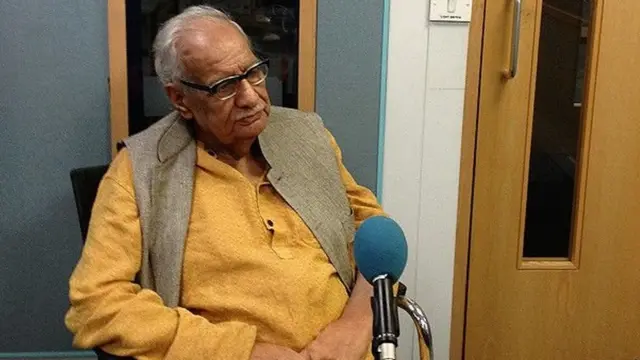 बीबीसी स्टूडियो में कुलदीप नैयर