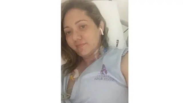 Letícia no hospital