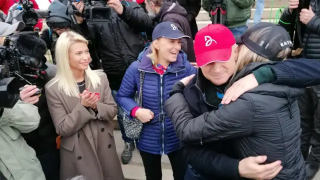 Porodica Đoković na protestu