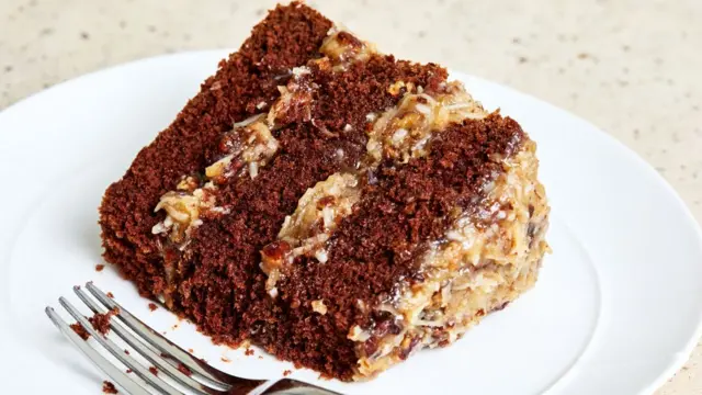 The "German" in this chocolate cake comes from a brand, not the country