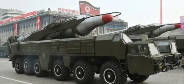 A Musudan missile on display at a military parade in North Korea (2010)