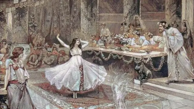 Hérode a peint en regardant sa soeur, Salomé, danser.