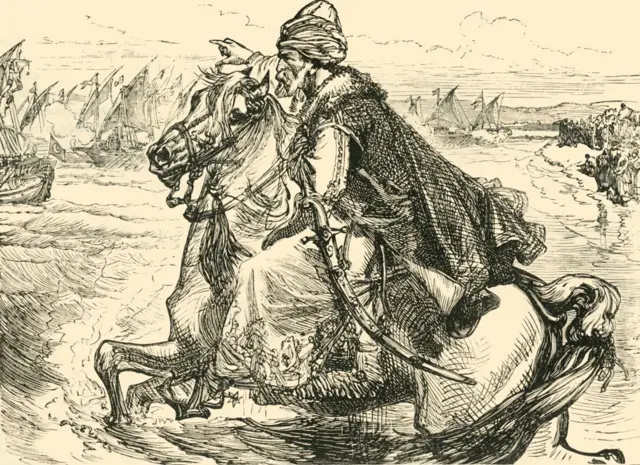 Mehmed Sang Penakluk (1432-1481), Sultan Ottoman yang digambarkan sebagai 'penguasa dua daratan dan dua lautan'.