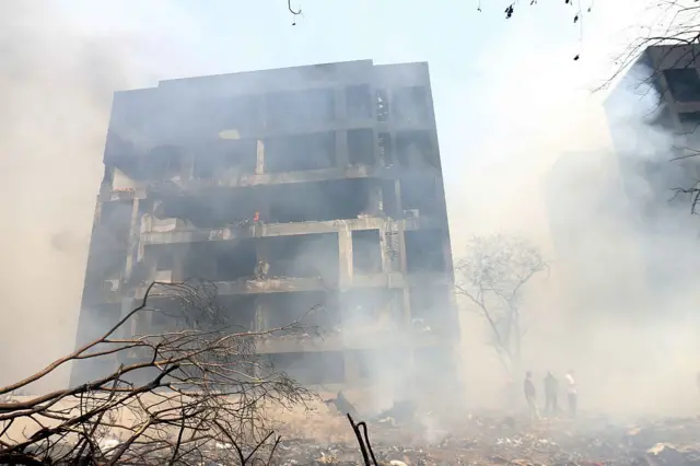 Вид на место, где разбился самолет