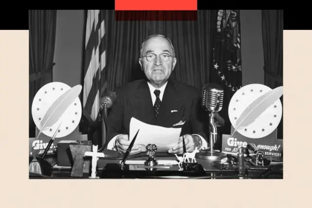 Erga Ministirri Muummee jalqabaa Israa'el Devid Ben-Gurion biyyummaasaanii labsanii booda yeroo jalqabaaf Pirezidant Haarii Tiruumaan beekamtii kennaniif