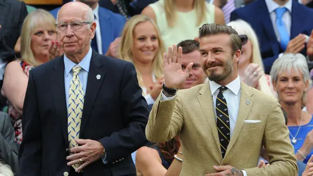 دیوید بکام و بابی چارلتون