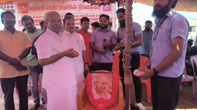 சாம்சங் இந்தியா போராட்டம்