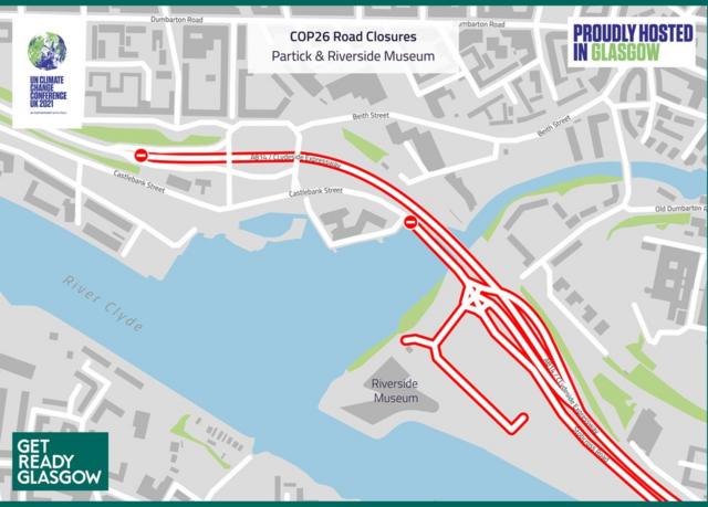 COP 26 Road closures for Glasgow climate change summit