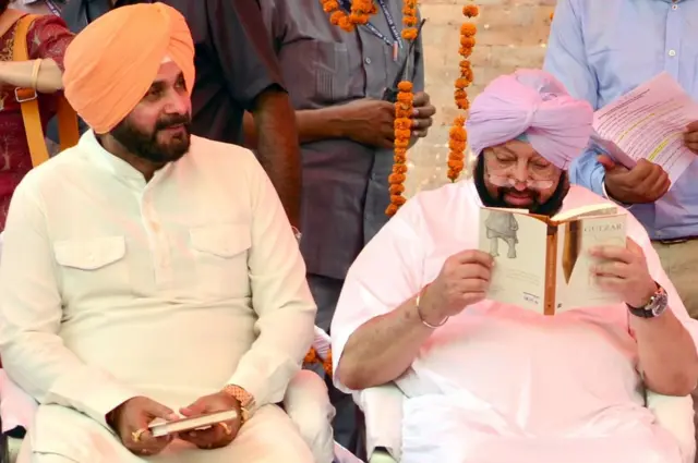 कैप्टन अमरिंदर सिंह, नवजोत सिंह सिद्धू