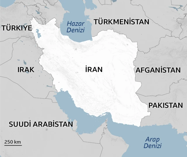 İran'ın yerini gösteren harita 