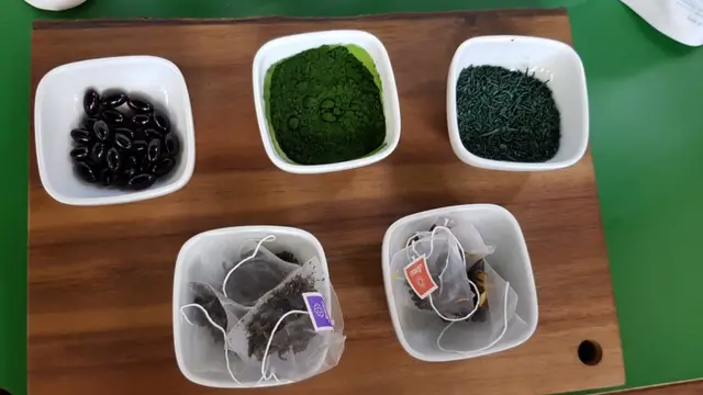 อาหารเสริมและชาทำจากสาหร่ายทะเล