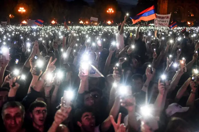 Массовые протесты весной в Армении, май 2018