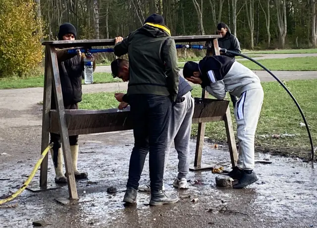 Kurdish Men Grande-Synthe camp