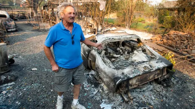 कैलिफ़ोर्निया के जंगलों में आग